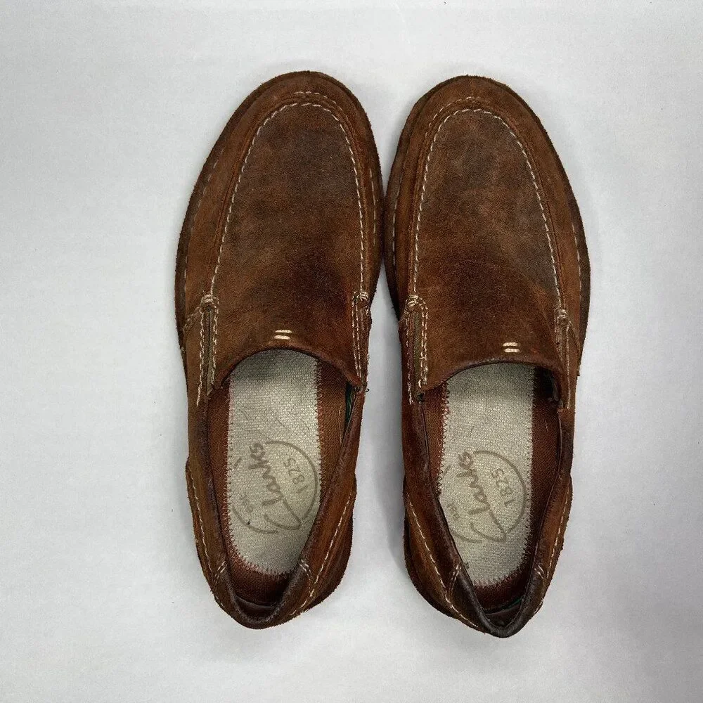 Clarks Men's Size 8.5 Terriers Brown Suede Leather‎ Loafers